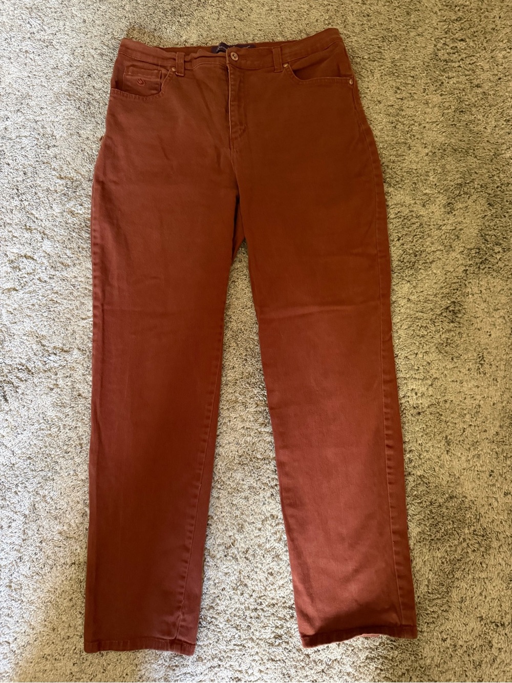 Gloria Vanderbilt Rust Brown High-Rise Pants